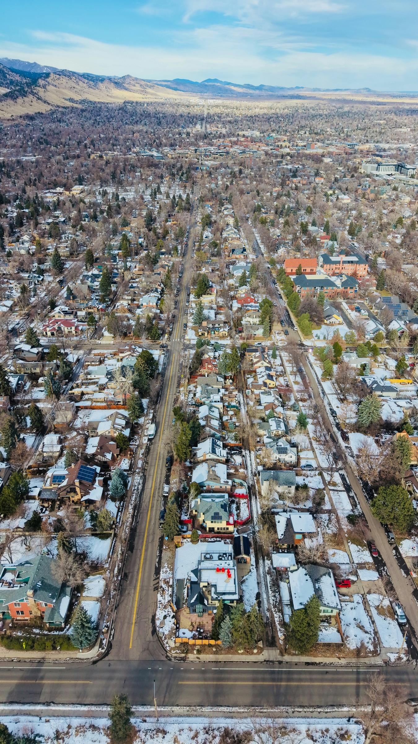 Aerial view of a residential neighborhood along the Wasatch Front